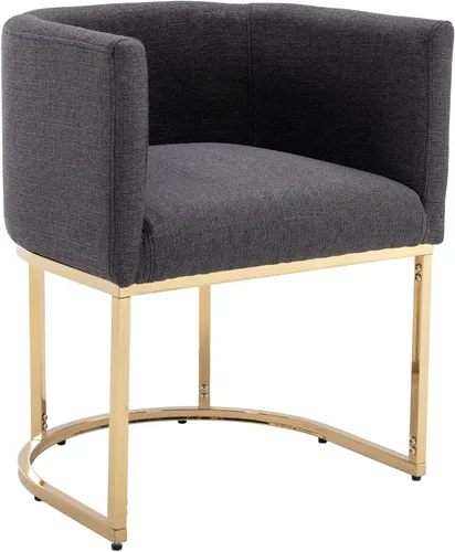 Vista 16 de RIVOVA - Silla tapizada para comedor, silla lateral moderna de barril, sillas tapizadas para comedor, silla cómoda para cocina, silla lateral