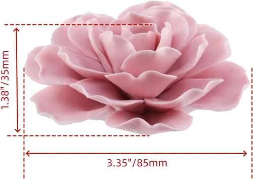 Vista 2 de Bitray Soporte de incienso rosa 3.35 "Dia Burner Holder Cerámica Flor Incienso Sticks Holder para Yoga Studio