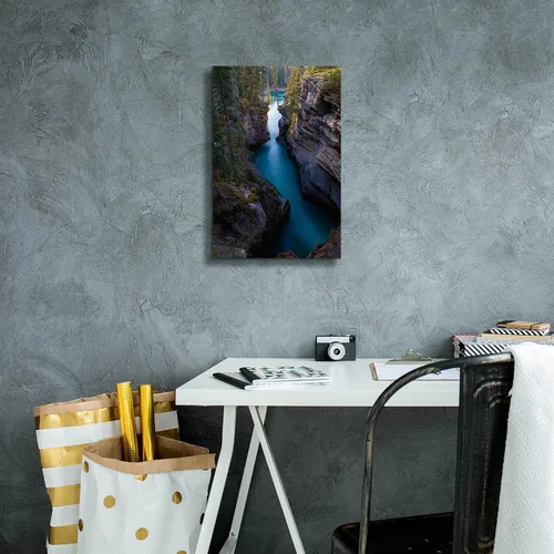 Vista 6 de Epic Graffiti Arte de pared en lienzo con diseño de 'Athabasca River 1' de Joe Reimer, 12 x 18 pulgadas
