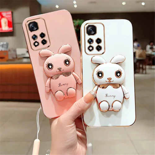 Vista 2 de Funda compatible con Redmi Note 11 Pro Phone Cover TPU Silicona Soporte Electrochapado Suave Durable Caída Protección a Prueba de Golpes para Redmi