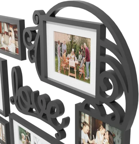 Vista 7 de HELLO LAURA - Marco de Fotos Collage Grande para Colgar en la Pared Marcos de Fotos Elegante Marco de Collage de Corazón Regalos para Familia
