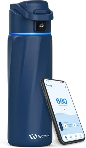 Vista 22 de BOOST - Botella de agua inteligente que te recuerda que debes beber, botella aislada al vacío de acero inoxidable sin BPA de 24 onzas, botella