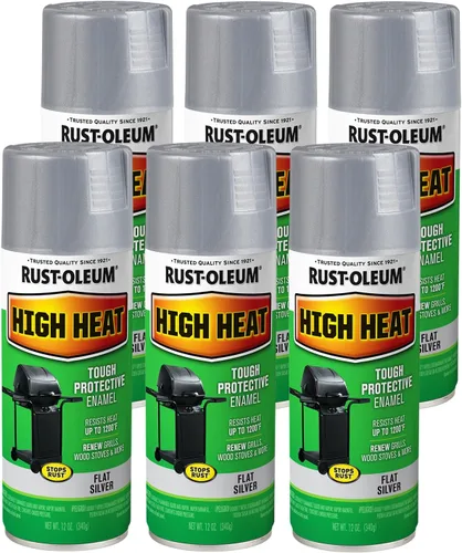 Vista 15 de Rust-Oleum 7750830 Pintura en aerosol de esmalte de alta temperatura, 12 onzas, almendra Protección de hasta 1200 °F, parrillas, ahumadores