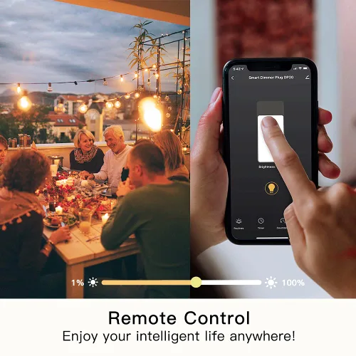 Vista 5 de Treatlife - Enchufe de atenuación inteligente Alexa, interruptor de atenuación de lámpara enchufable para LED regulable, CFL, bombillas halógenas e