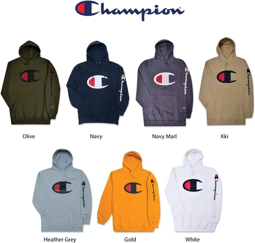 Vista 5 de Champion Sudadera con capucha para hombres grandes y altos, sudadera de forro polar de gran