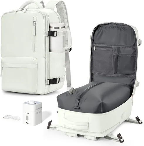 Vista 37 de VGCUB Mochila grande de viaje para trabajo, negocios, mochila para computadora portátil aprobada para vuelo, para mujeres y hombres, mochila