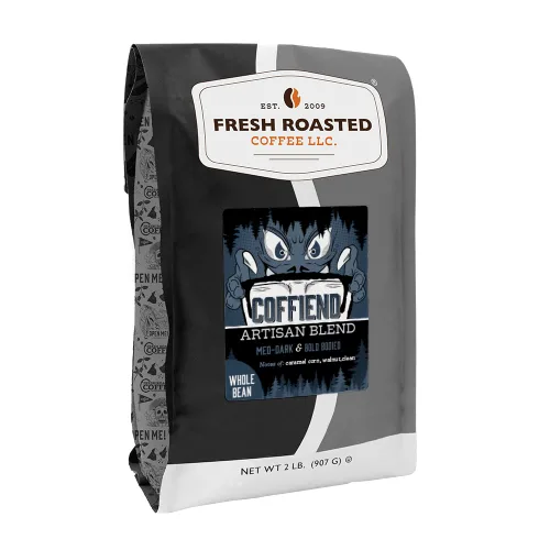 Vista 58 de Fresh Roasted Coffee, Blackbeard's Revenge, 12 onzas, tostado medio, Kosher, grano entero