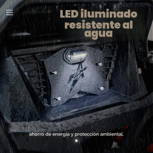 Vista 6 de KEMIMOTO - Soporte de placa de matrícula UTV con luz, kit universal de aluminio para placa de matrícula UTV compatible con Can-Am Maverick X3