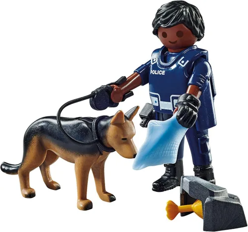 Vista 2 de Playmobil 71162 Policía con perro de búsqueda