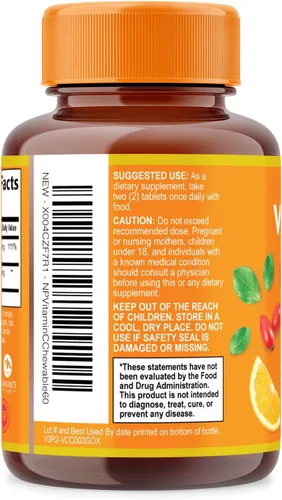 Vista 8 de Vitamina C 1000 mg por porción – Apoyo inmunológico diario extra fuerte con suplemento masticable de escaramujos – Sabor sabroso sin azúcar