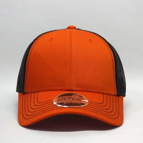 Vista 13 de Gorra de béisbol de camionero de malla de algodón de dos tonos de malla de algodón de dos tonos