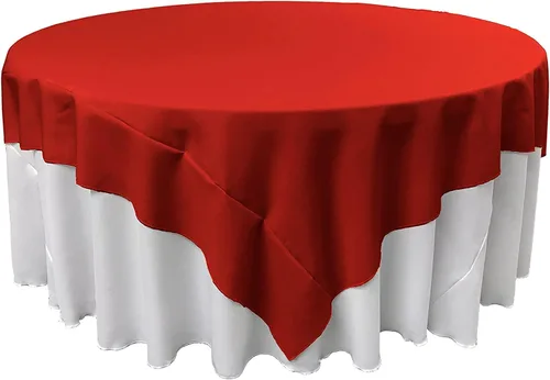 Vista 99 de LA Linen. Mantel cuadrado de popelina de poliéster
