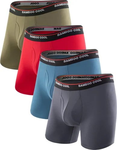 Vista 16 de BAMBOO COOL Calzoncillos tipo bóxer ultra suaves para hombre, paquete