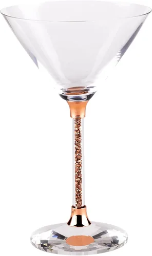 Vista 9 de Vetrina Stem - Vaso de Martini de cristal sofisticado, base facetada, para mesa de comedor, eventos, bodas, cócteles de bar en casa, carbón, juego