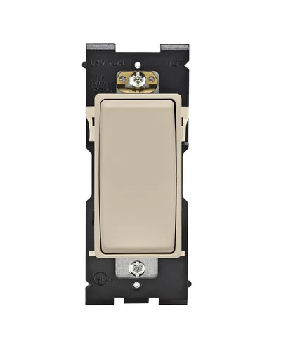 Vista 9 de Interruptor Leviton Renu para aplicaciones de 3 vías, 15A-120/277VAC, RE153-CA, Café Latte