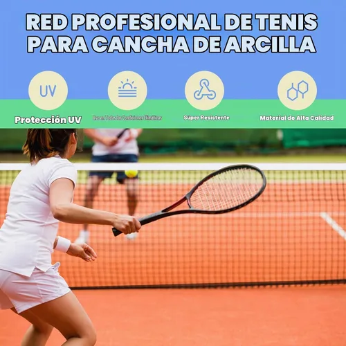 Vista 4 de Red de repuesto profesional para canchas de tenis de 42 pies