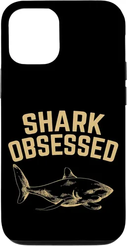 Vista 11 de iPhone 12 mini tiburón obsesionado amante del mar océano temático tiburones regalo caso