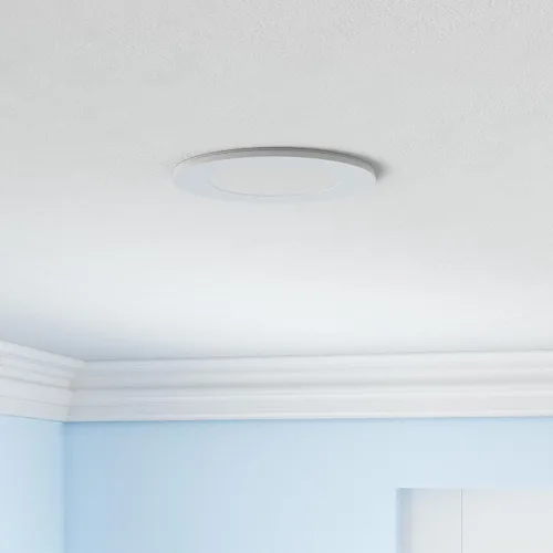 Vista 2 de CycevSun Luces LED Empotradas de 4 Pulgadas con Luz Nocturna - Downlight Wafer Ultrafino Sin Lata para Exteriores, Iluminación de Sofito, Regulable