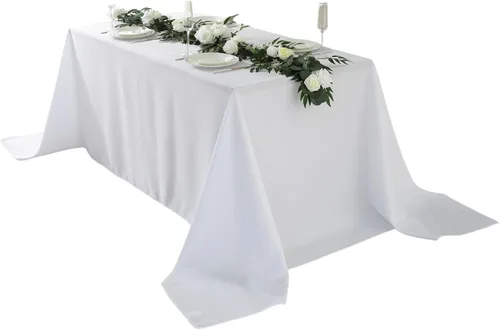 Vista 7 de Paquete de 2 Manteles Redondos de 120 Pulgadas de Carbón, Mantel de Poliéster Lavable para Uso en el Hogar, Fiestas, Bodas o Restaurantes. Gris