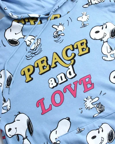 Vista 2 de Peanuts Sudadera Snoopy para hombre, sudadera con capucha vintage de Snoopy y Woodstock