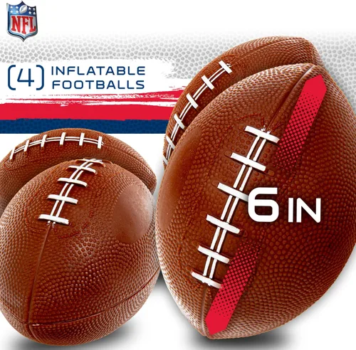 Vista 3 de Franklin Sports NFL Mini juego de tiro de fútbol americano – NFL Door Jam Football Over the Door Target + (4) mini bolas – Juego de lanzamiento de 3