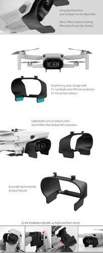 Vista 9 de Mini 4K / Mavic Mini/Mini SE / Protector de lente de 2 lentes y parasol para DJI Mini 4K / Mavic Mini/Mini SE / 2