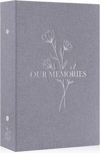 Vista 27 de Lanpn Álbumes de fotos pequeños de 4 x 6 pulgadas, 50 imágenes, paquete de 2 unidades, mini capacidad de lino Our Memories, juego de bolsillos