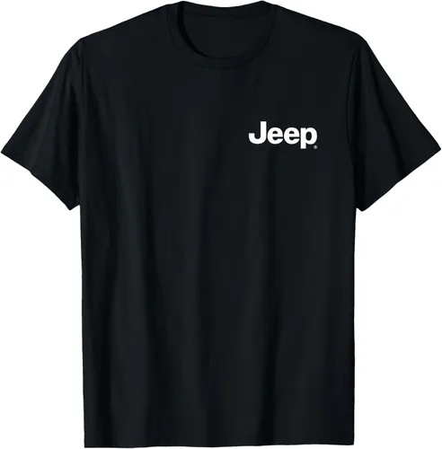 Vista 2 de Jeep Pride Repeating Logo - Versión oscura (dos caras) Camiseta, Negro