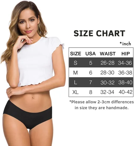 Vista 5 de Wealurre Bikini de algodón bragas transpirables para mujer, ropa interior cómoda sin costuras B2/W2/A2