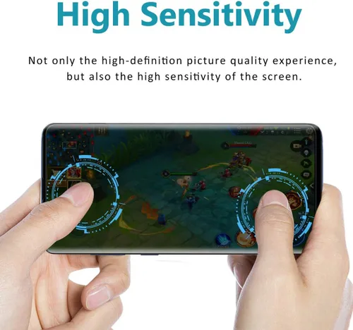 Vista 6 de Protector de pantalla de privacidad para Galaxy S21 Ultra, compatible con sensor de huellas dactilares, película suave adhesiva completa, 2 vías
