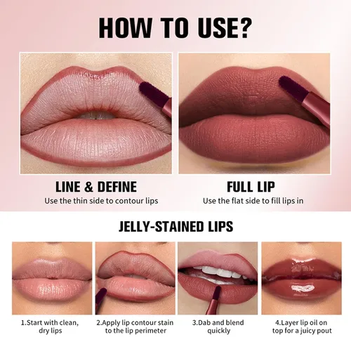 Vista 7 de Maquillaje labial mate de larga duración sin transferencia (#3)