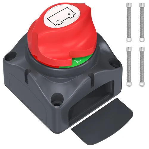 Vista 10 de Joinfworld Interruptor de desconexión de batería de poste lateral, 12 V-48 V, 275 A, impermeable, interruptor de corte de batería marina, 12