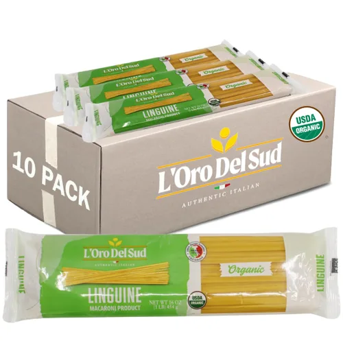 Vista 9 de L'Oro Del Sud Pasta Capellini orgánica, 100% trigo duro, (16 oz x 4 unidades) Pasta italiana hecha con trigo duro de alta calidad, orgánico USDA