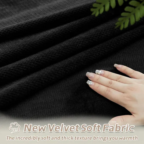 Vista 114 de Arfntevss Fundas de sofá seccional reclinable de terciopelo, Funda de sofá seccional de esquina para sofá reclinable, Funda elástica suave