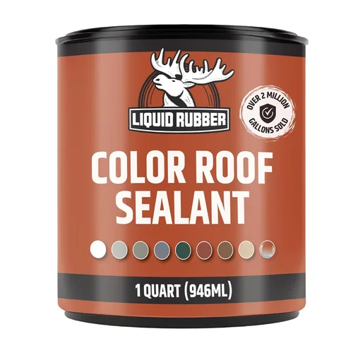 Vista 10 de Liquid Rubber Sellador de techo de color: revestimiento impermeable elastomérico para techos planos, de baja inclinación y metal, membrana flexible