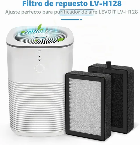 Vista 2 de LV-H128 Filtro de repuesto para purificador de aire LEVOIT LV-H128, paquete LV-H128 Filter-4 Pack