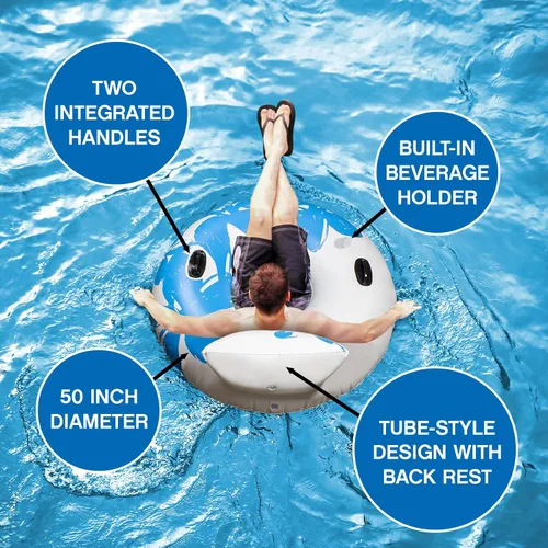 Vista 5 de Poolmaster Dreamy Days - Flotador para piscina, color azul, grande