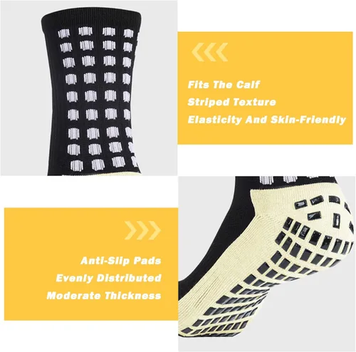 Vista 5 de wonhag Calcetines de fútbol para hombre antideslizantes 134 pares de almohadillas antideslizantes para fútbol, baloncesto, deportes con pinzas