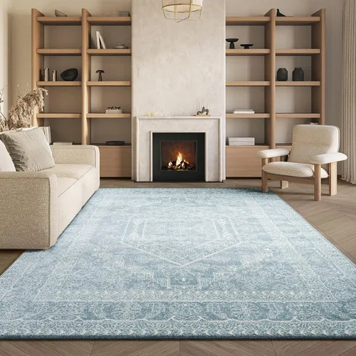 Vista 83 de SAFAVIEH ADR108B - Tapete de la colección Adirondack, 2 pies 1 pulgada x 6 pies, marfil y plateado, diseño de medallón oriental, no desprende