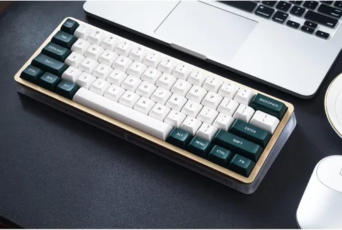 Vista 8 de DRAOZA Kit de teclado mecánico para juegos con retroiluminación RGB de 61 teclas, triple modo programable Bluetooth 5.0USB-C con cableteclado