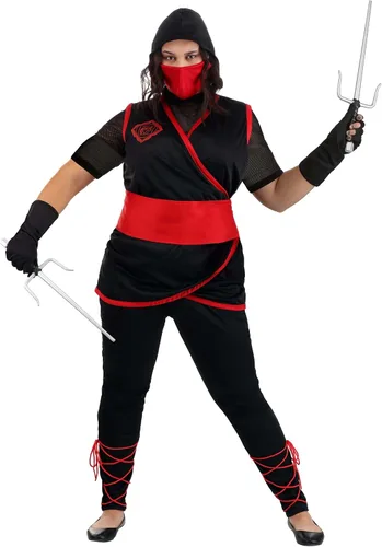 Vista 2 de Disfraz de Ninja de talla grande Stealth