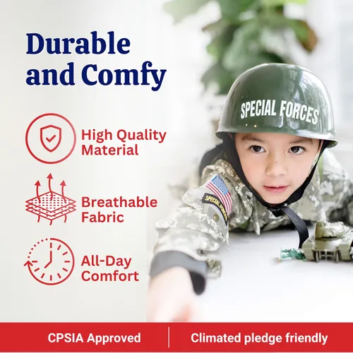Vista 6 de Disfraz de Ejército de Dress Up America para Niños Conjunto de Soldado Militar de Fuerzas Especiales Atuendo Táctico para Niños para Halloween