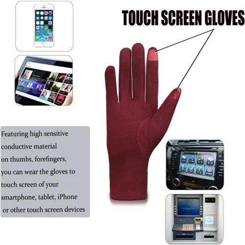 Vista 15 de Tomily - Guantes de forro polar para mujer con pantalla táctil