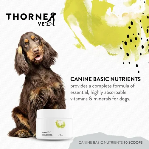 Vista 2 de ThorneVet Canine Basic Nutrients Powder - Soporte multivitamínico para perros, 90 cucharadas