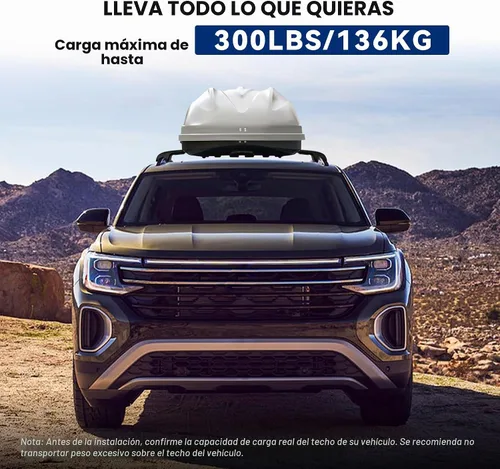 Vista 4 de Barras transversales de techo con cerradura de 300 libras compatibles con VW Atlas 2017-2026
