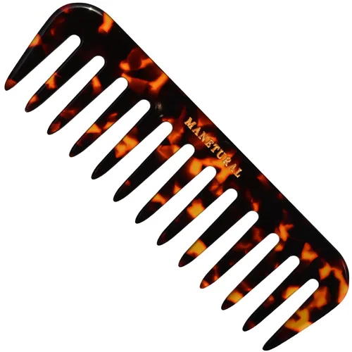 Vista 7 de Peine de dientes anchos S1, ligero, apto para viajes y diseño elegante para cabello sin enredos (azul rosa)