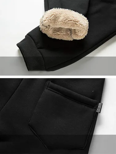 Vista 6 de Gihuo - Pantalones deportivos con forro Sherpa para hombre