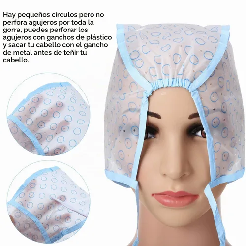 Vista 4 de WILLBOND - Juego de 6 gorras resaltadoras para cabello con gancho, color azul
