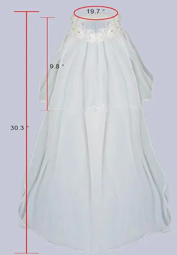 Vista 7 de Corona de flores con velo para niñas, ideal para eventos como bodas Blanco