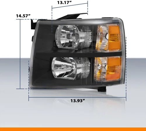 Vista 3 de G-PLUS Conjunto de faros, compatible con Chevy Silverado 2007 2008 2009 2010 2011 2012 2013 2014 Chevy Silverado parachoques faro, lente